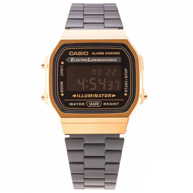 Casio 38.6 × 36.3 mm Unisex A168WEGB-1BDF