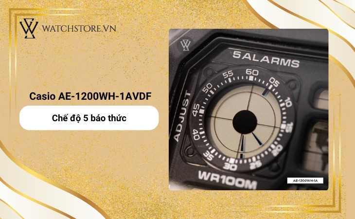 Tính năng đặt báo thức 5 khung giờ khác nhau