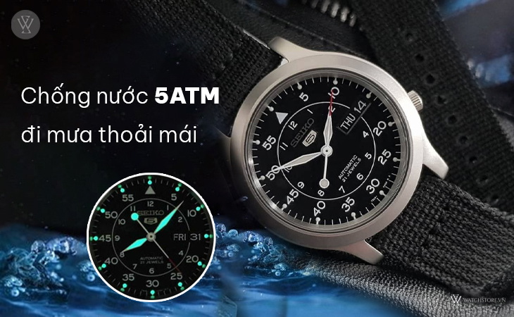 Seiko SNK809K2 chống nước 5ATM