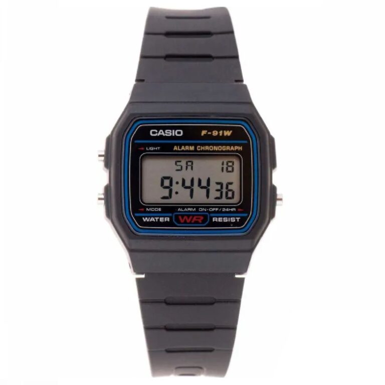 Casio 38.2 × 35.2 mm Nam F-91W-1DG