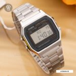 Casio 36.8 × 33.2 mm Unisex A158WA-1DF - Ảnh 2