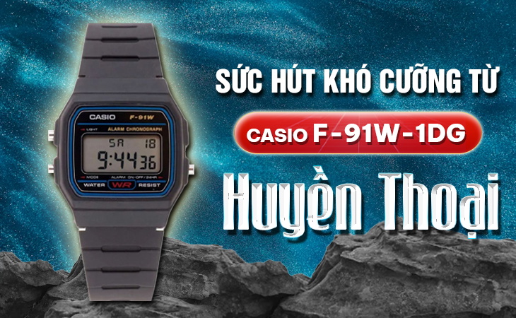 Casio F-91W-1DG huyền thoại