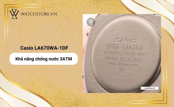 khả năng chống nước 3 atm