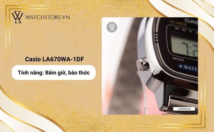 đồng hồ có tính năng bấm giờ, báo thức