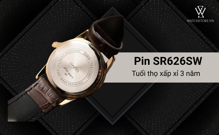 Casio LTP-V001GL-9BUDF có thời lượng pin lên đến 3 năm