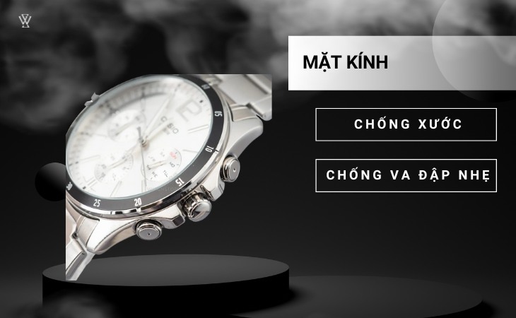 phụ kiện sở hữu kính khoáng chống xước, va đập