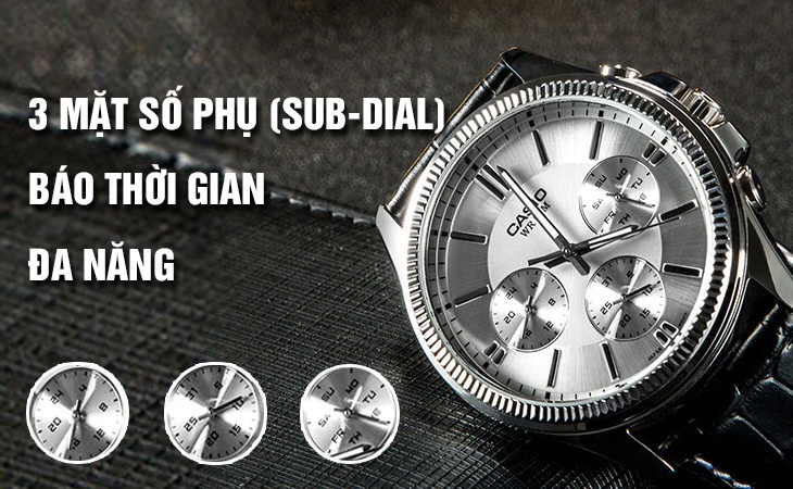 đồng hồ có 3 mặt số phụ
