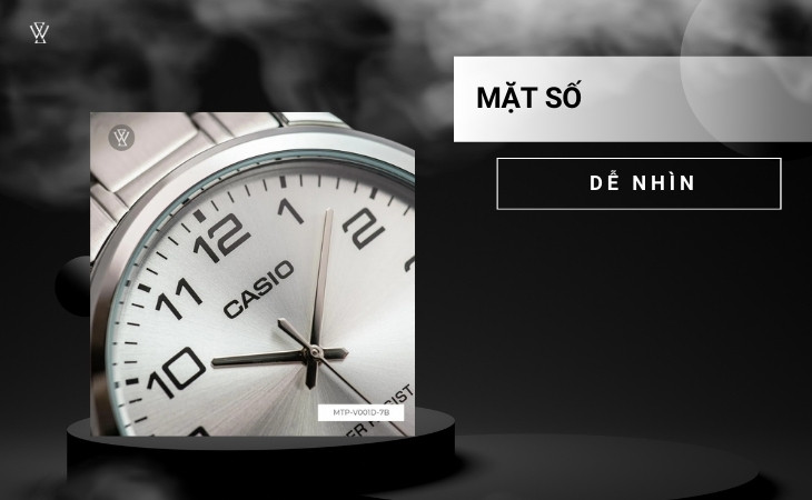 Mặt số dễ nhìn, có độ tương phản tốt