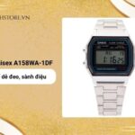 Casio 36.8 × 33.2 mm Unisex A158WA-1DF - Ảnh 8