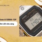 Casio 36.8 × 33.2 mm Unisex A158WA-1DF - Ảnh 11