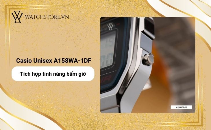 Dong Ho Casio Unisex A158wa 1df Tinh Nang Bam Gio 1740126025
