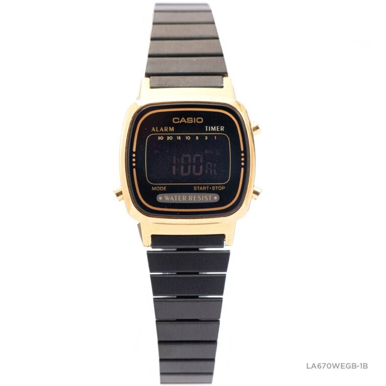 Casio 30.3 × 24.6 mm Nữ LA670WEGB-1BDF
