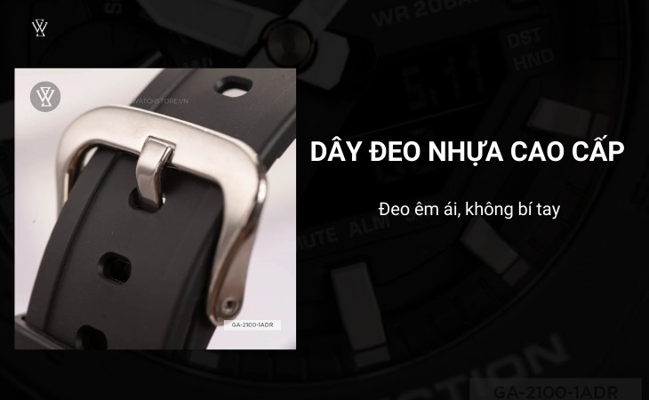 dây đeo bằng nhựa cao cấp ôm sát tay không tạo cảm giác bí bách