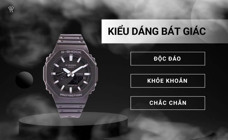 GA-2100-1ADR với kiểu dáng bát giác độc đáo 