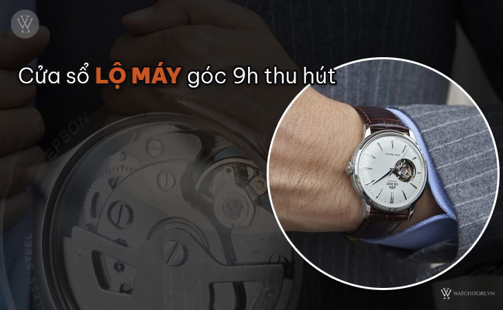 Orient RA-AG0002S10B lộ máy góc 9h