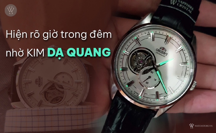 Hiện thị giờ giấc rõ ràng ngay cả trong bóng tối nhờ kim phủ dạ quang