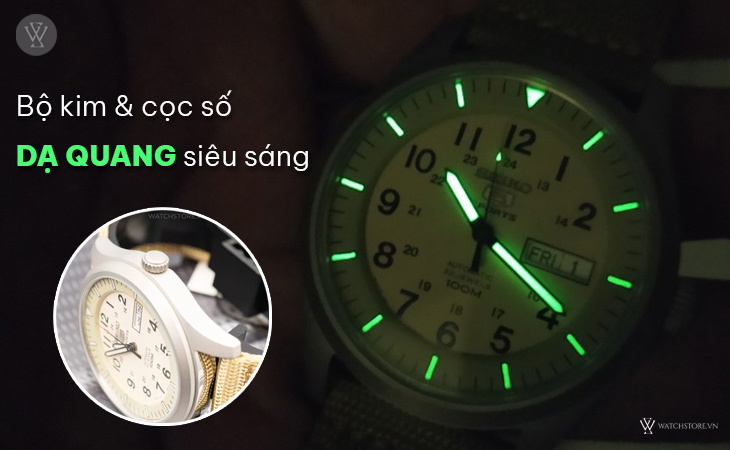 Seiko SNZG07J1 dạ quang siêu sáng