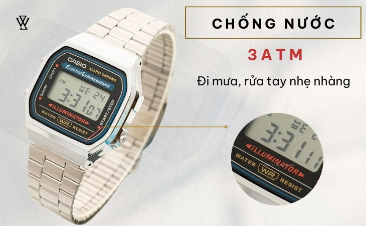 Với mức độ kháng nước lên đến 3ATM 