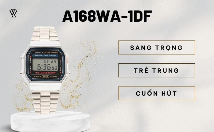 Casio A168WA-1 Chính hãng