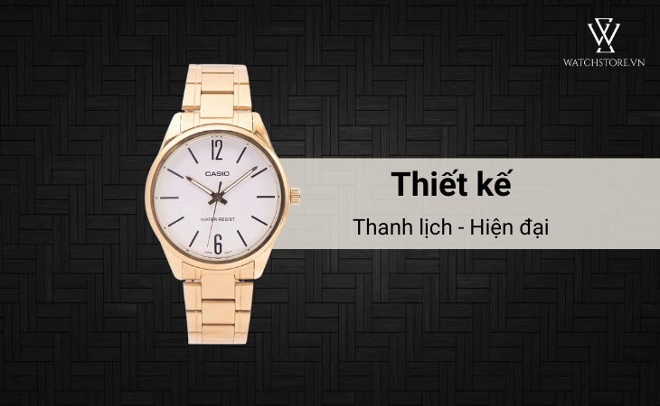 thiết kế của đồng hồ Casio MTP-V005G-7BUDF