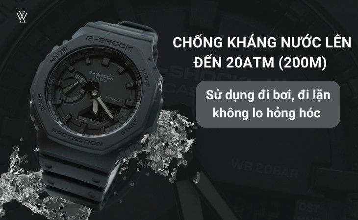 Kháng nước 20ATM giúp đồng hồ sử dụng được trong nhiều hoàn cảnh