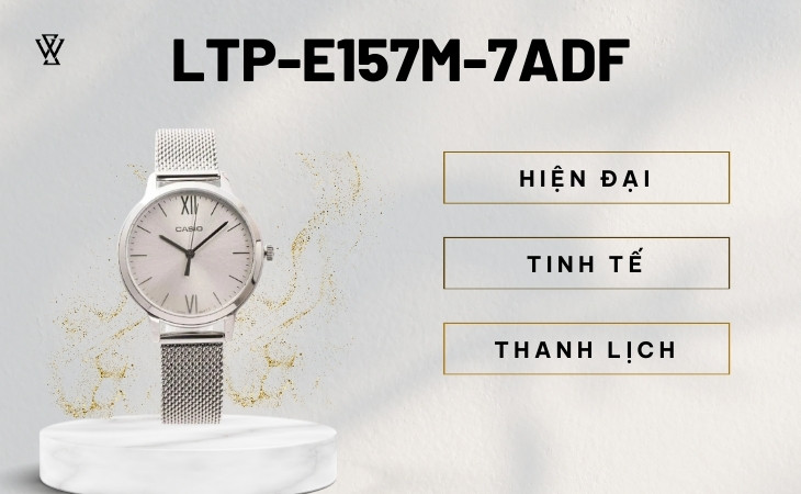 Đồng hồ LTP- E157M-7ADF với thiết kế hiện đại, tính tế