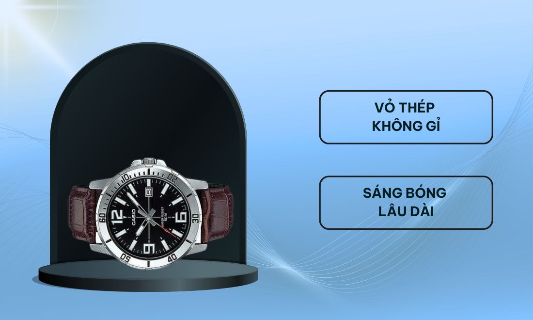 Vỏ thép không gỉ chống trầy, sáng bóng lâu dài