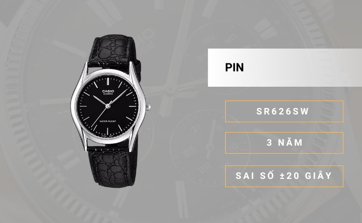 Casio MTP-1094E-1ADF sở hữu bộ máy và pin chất lượng