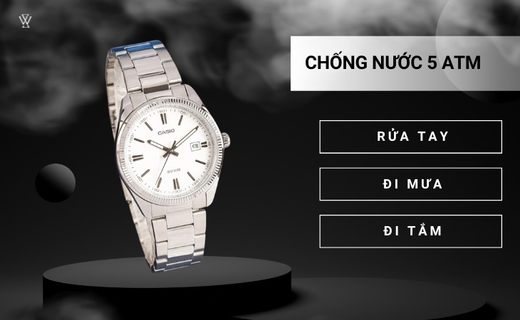 Casio MTP-1302D-7A1VDF chống nước 5ATM