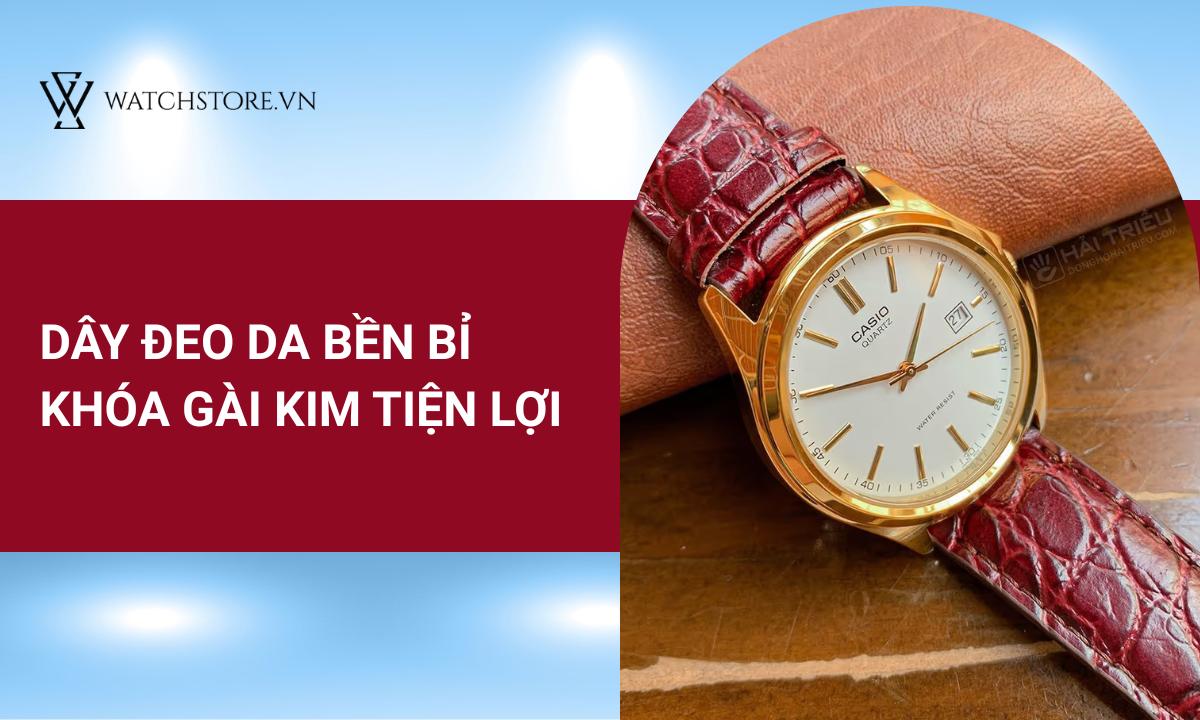 Dây đeo da bền bỉ kết hợp khóa gài kim tiện lợi