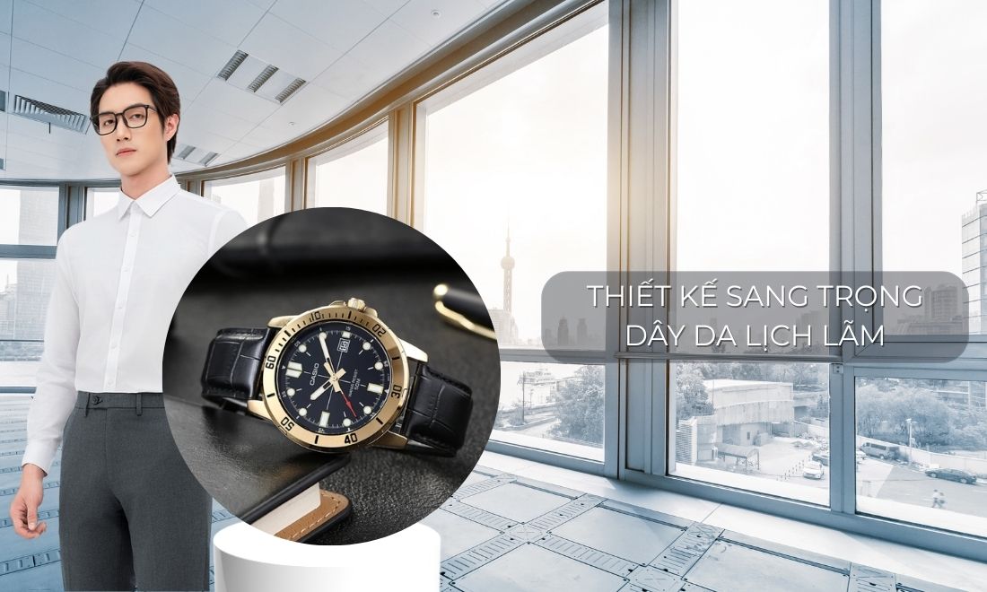 Đồng hồ Casio Nam MTP-VD01GL-1EVUDF thiết kế sang trọng