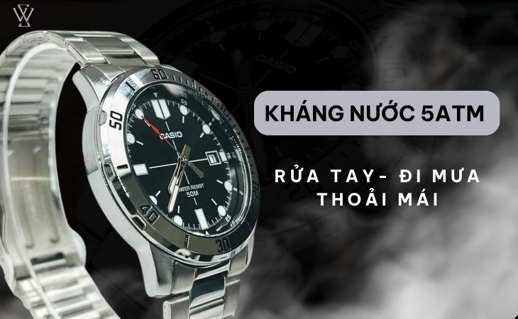 Chống nước 5ATM rửa tay, đi mưa nhẹ nhàng