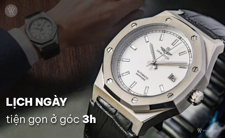 SRWatch SG99991.4102GLA lịch ngày góc 3h