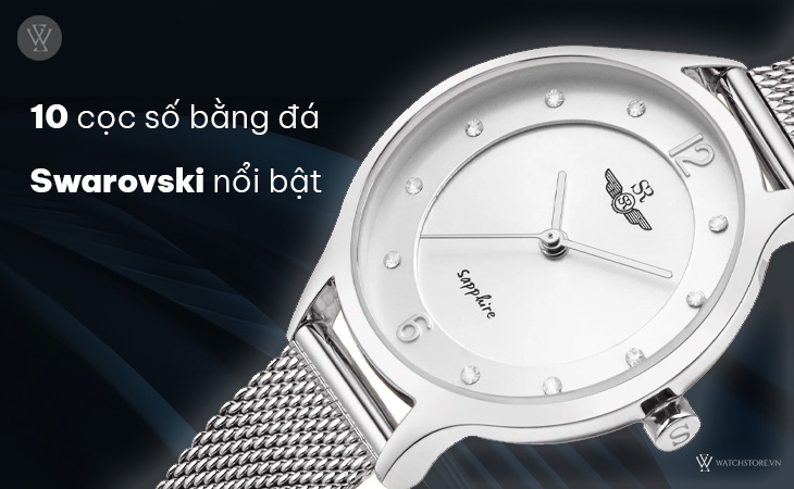 SRWatch SL1605.1102TE 10 cọc số đá