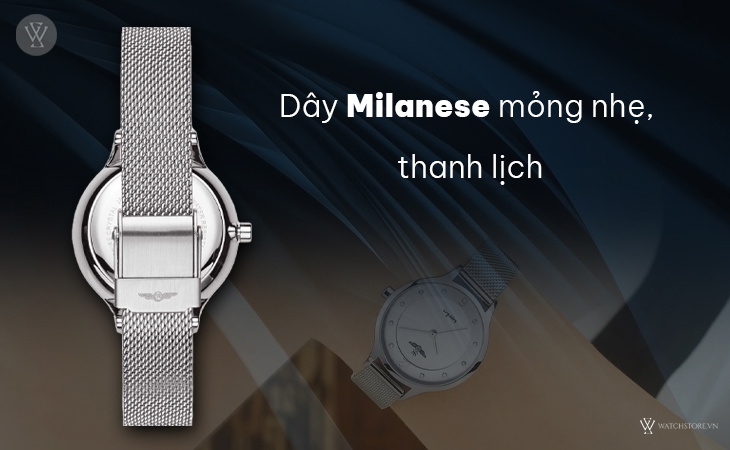 SRWatch SL1605.1102TE dây Milanese mỏng nhẹ