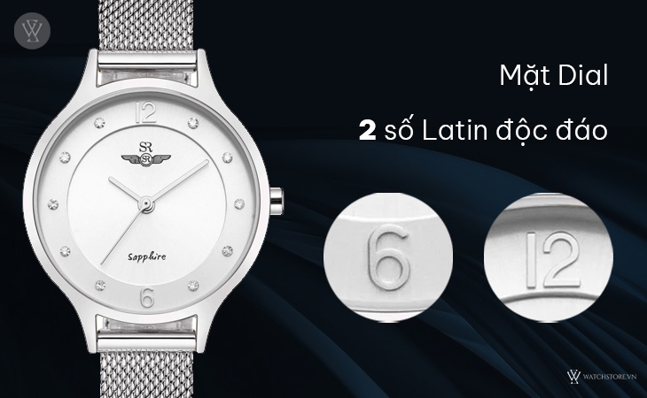 SRWatch SL1605.1102TE mặt 2 số latin