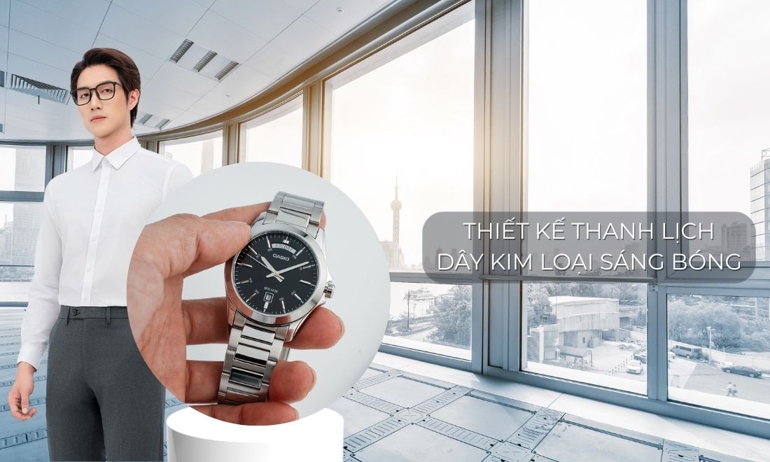 Thiết kế thanh lịch, dây kim loại sáng bóng