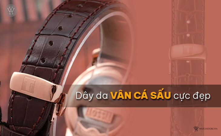 Tissot T006.407.36.033.00 dây da vân cá sấu