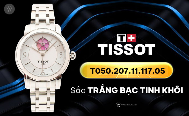 Tissot T050.207.11.117.05 trắng bạc tinh khôi