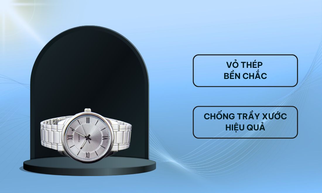 Vỏ thép bền chắc, chống trầy xước trong quá trình sử dụng