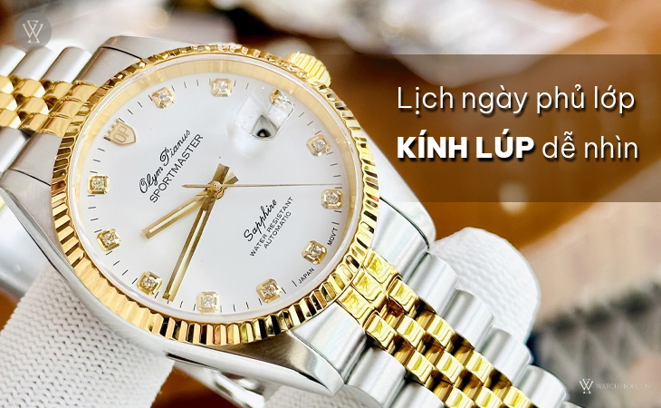 Olym Pianus OP89322AGSK-T lịch ngày kính lúp