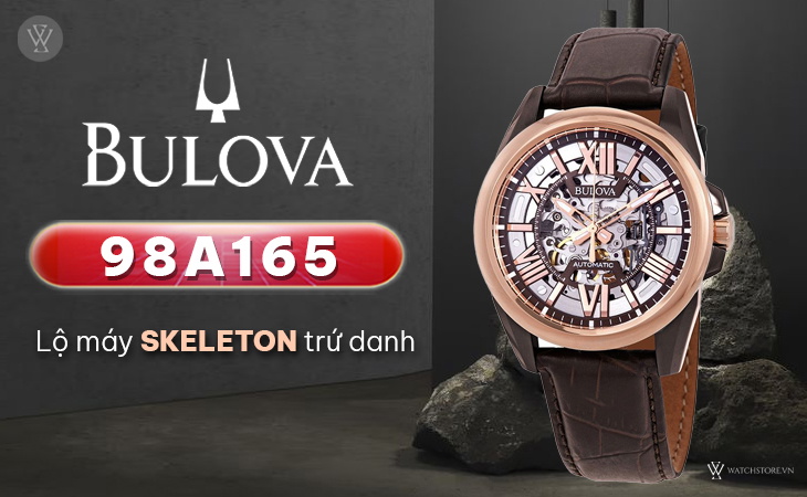 Bulova 98A165 lộ máy Skeleton