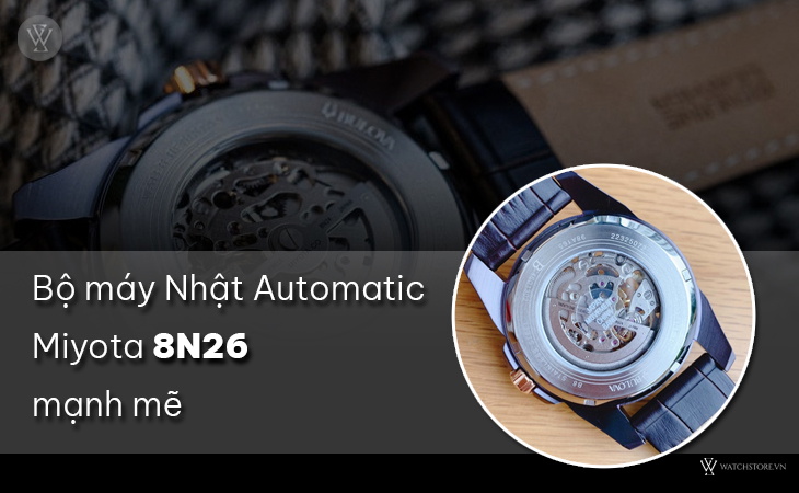 Bulova 98A165 máy Nhật Miyota 8N26