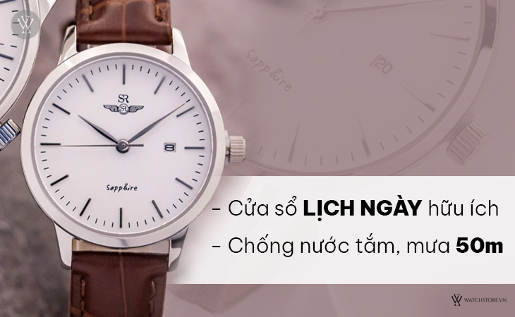 SRWatch SG3001.4102CV lịch ngày chống nước 50m