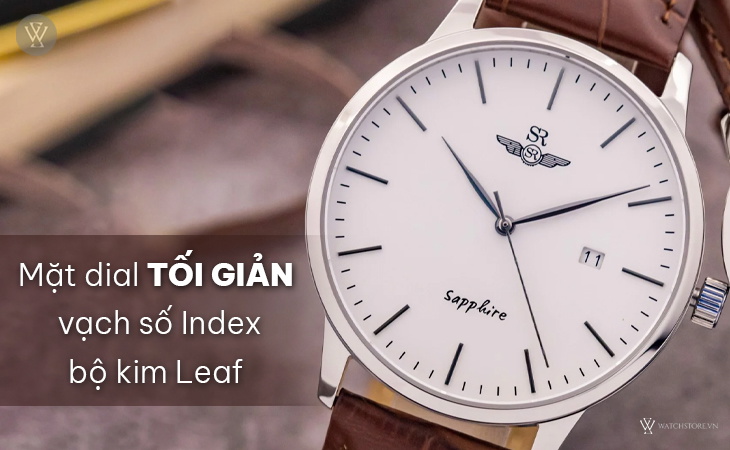 SRWatch SG3001.4102CV vạch Index kim Leaf