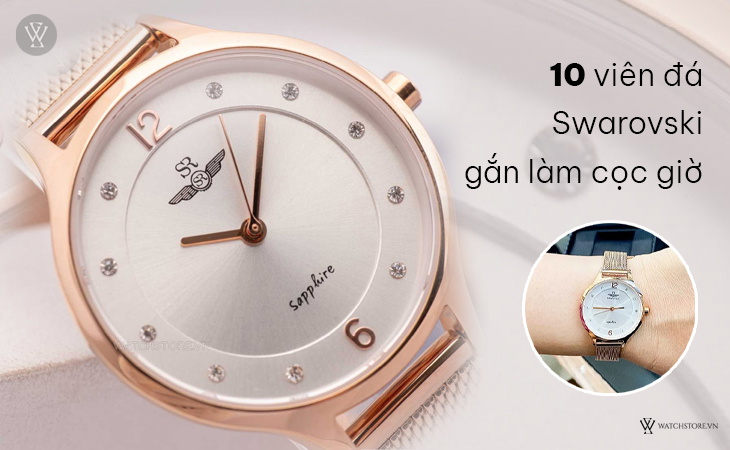 SRWatch SL1605.1302TE 10 cọc giờ đá