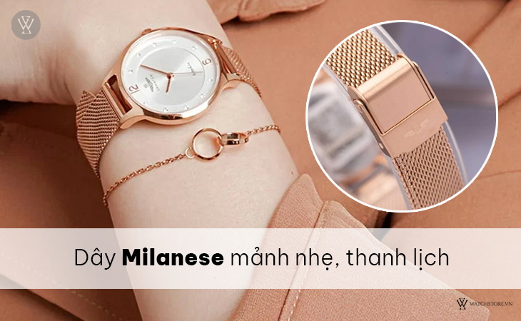 SRWatch SL1605.1302TE dây Milanese mảnh nhẹ