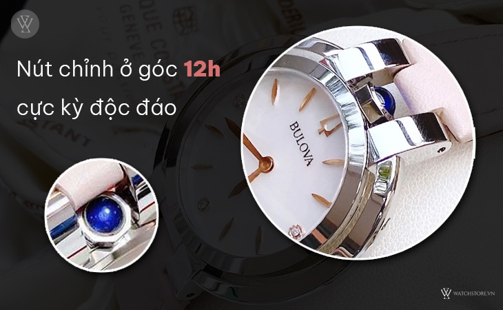 Bulova 96P197 nút chỉnh góc 12h