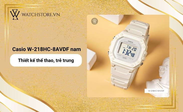 Đồng hồ Casio Nam W-218HC-8AVDF có thiết kế dễ đeo, thời trang