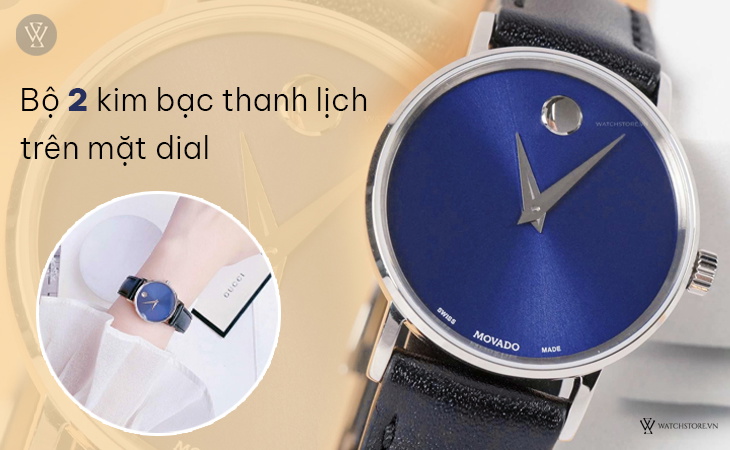 Movado 0607318 2 kim bạc